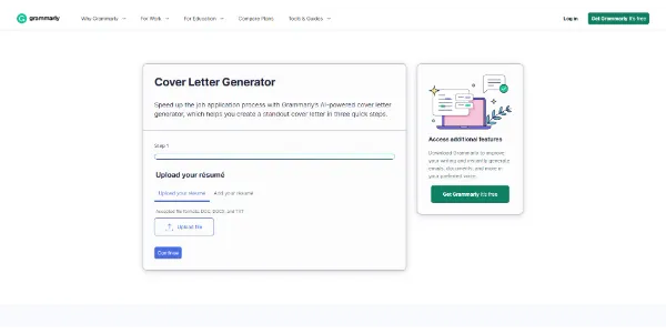 Cover Letter by Grammarly logo