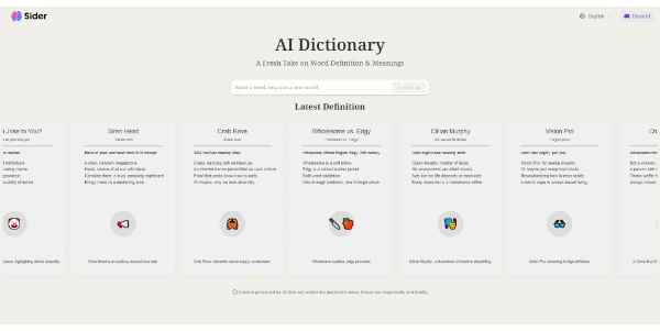 AI Dictionary by Sider logo
