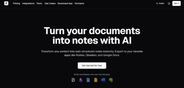 AI Notes Generator Pixno logo