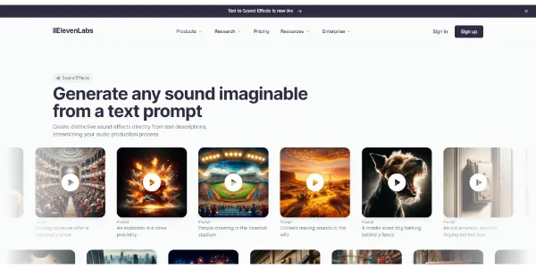 Text to Sound Effects logo
