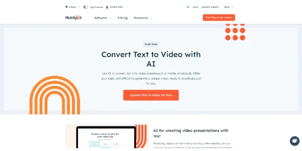 Text-to-Video by HubSpot logo