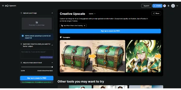 Creative Upscale by Openart logo