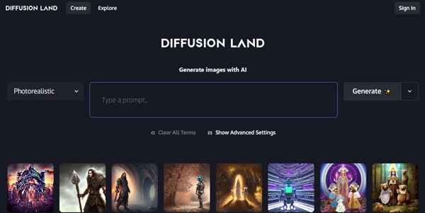 Diffusion Land logo