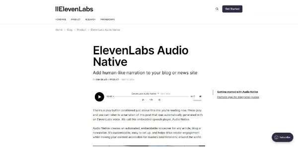 Audio Native ElevenLabs logo