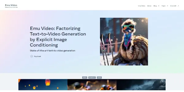 Emu Video by Meta logo