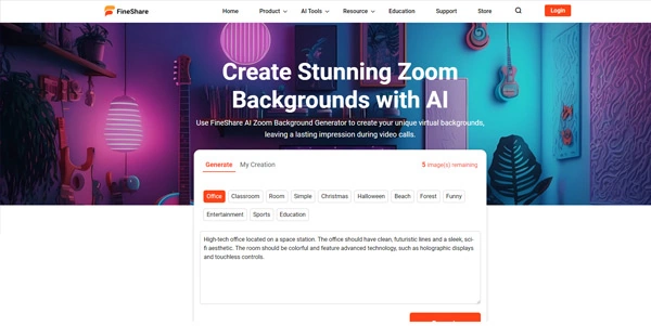 Fineshare Zoom Background logo