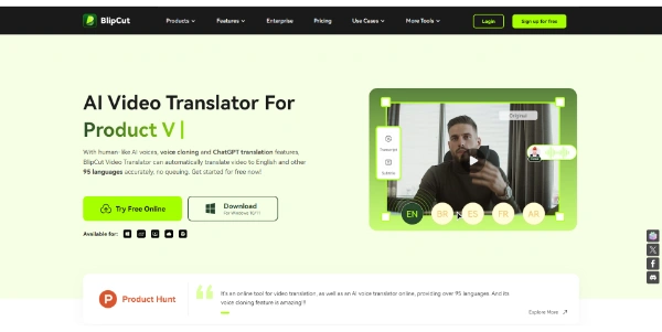 BlipCut AI Video Translator logo