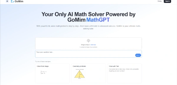 GoMim Math AI logo