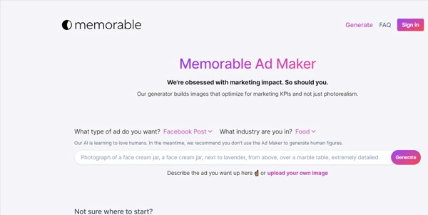 Memorable Ad Maker logo