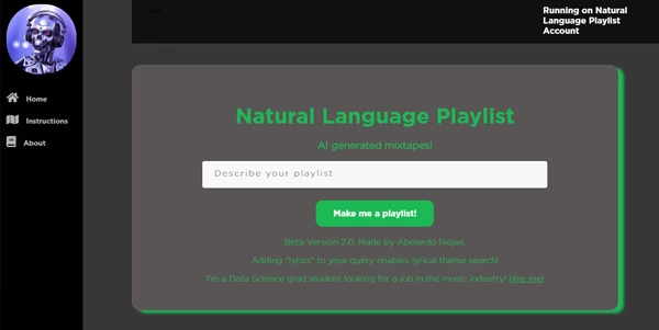 Natural Language Playlist logo