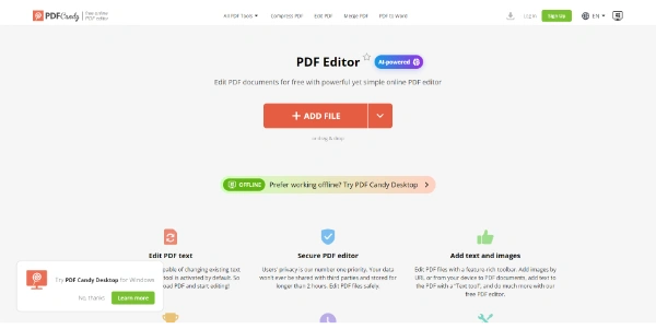 PDF Candy Editor logo