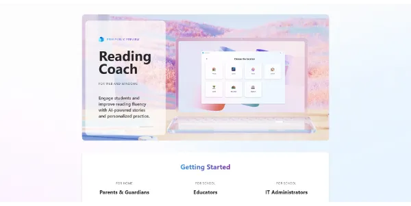 Reading Coach by Microsoft logo