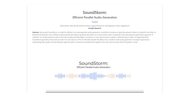 SoundStorm by Google logo