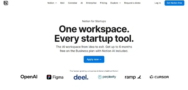 Notion for Startups logo