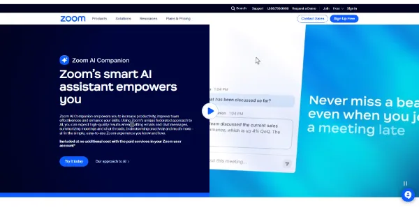 Smart AI assistant by Zoom logo