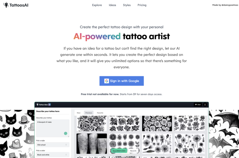 Advanced Tattoosai AI Tool Review