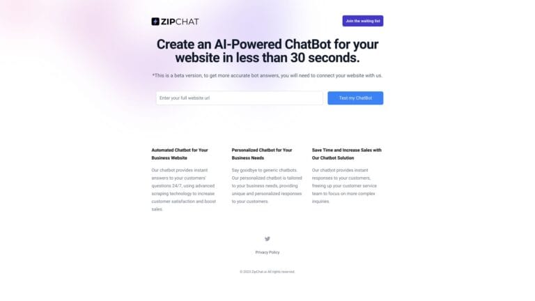Free Zipchat AI AI Tool Review