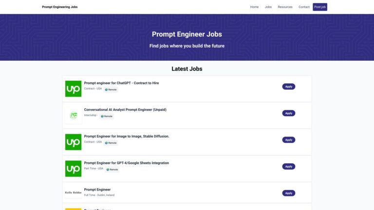 Free Prompt Engineering Jobs AI Tool Review