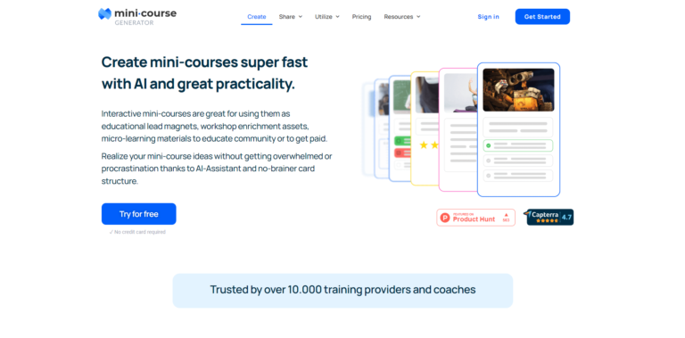 Powerful Mini Course Generator AI Tool Review