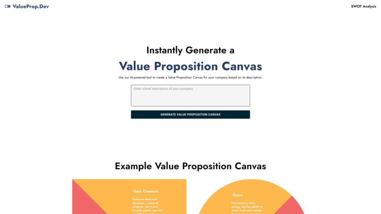 Popular AI Value Proposition Canvas Generator AI Tool Review