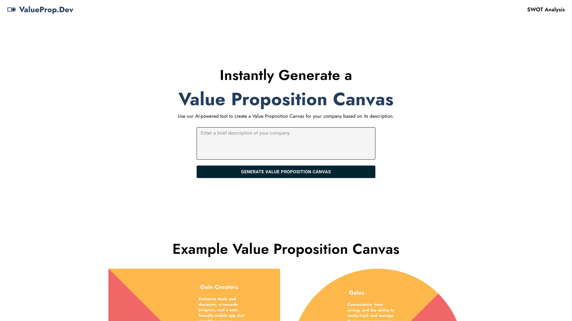 AI Value Proposition Canvas Generator logo
