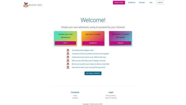 Top Adventure Stories AI Tool Review