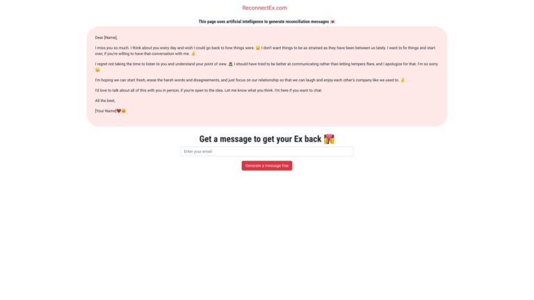 New Reconnectex.com AI Tool Review