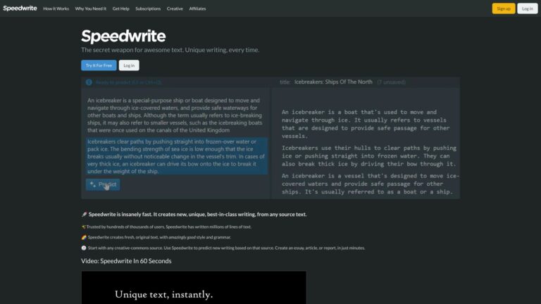 Top Speedwrite AI Tool Review