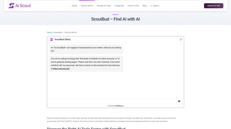 Free AI Scout AI Tool Review