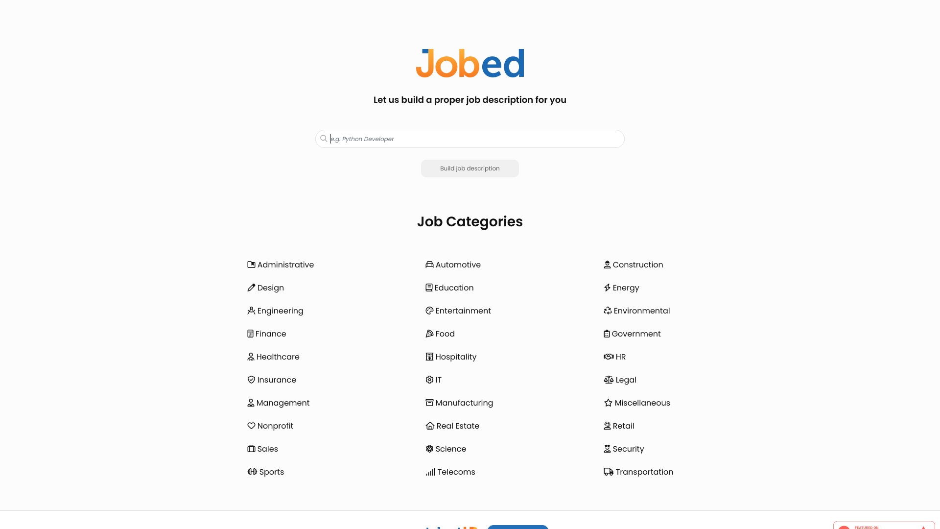 Jobed logo
