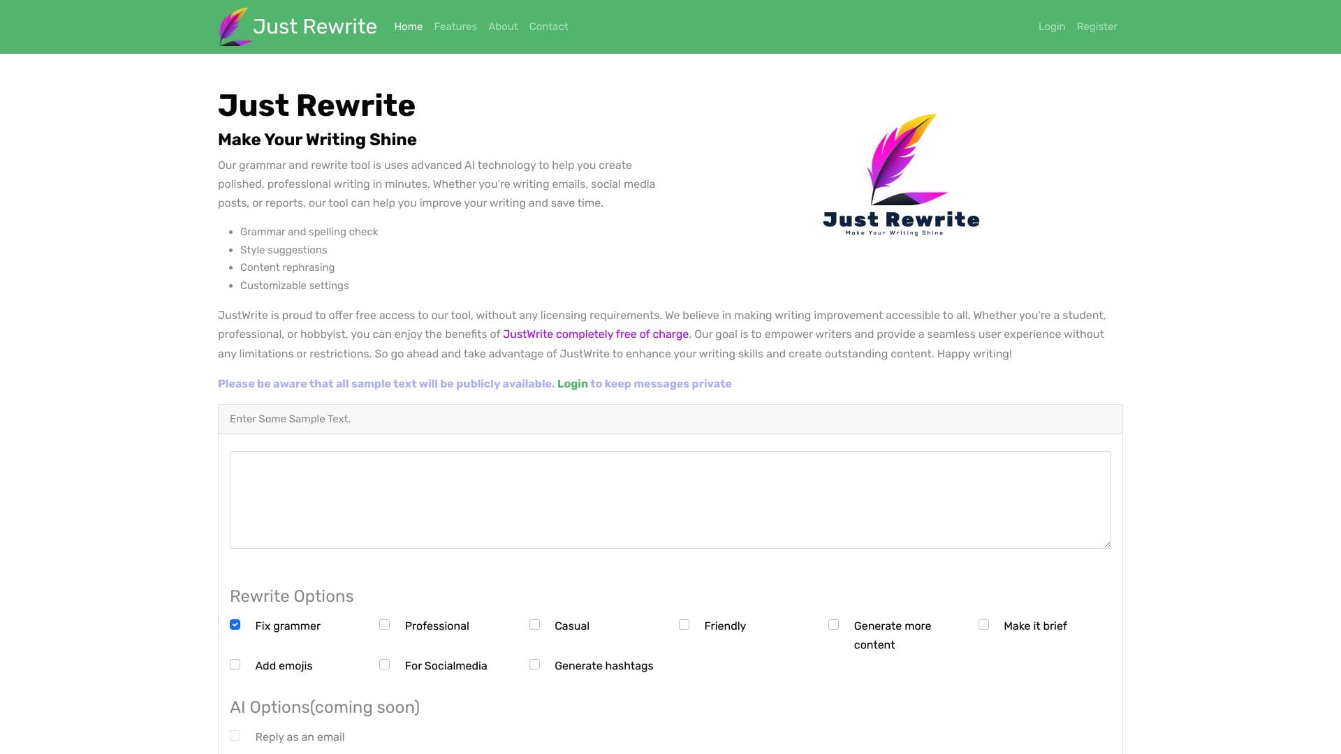 Just Rewrite logo