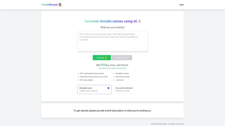 Smart Namewizard AI Tool Review