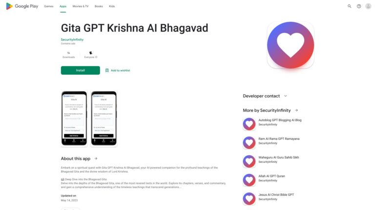 Best Gita Gpt Krishna AI Bhagavad AI Tool Review