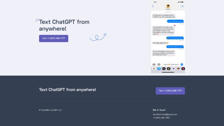 Powerful Chatgpt Via Text AI Tool Review