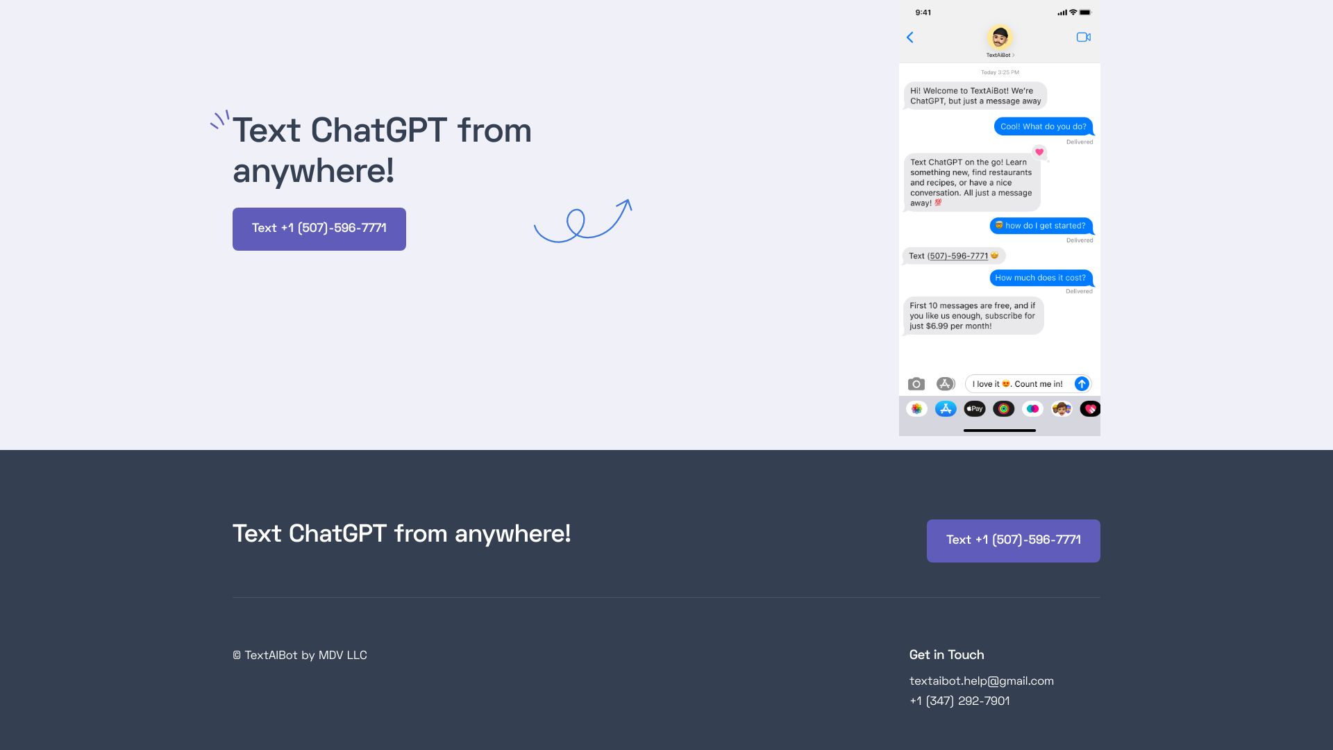 ChatGPT via Text logo