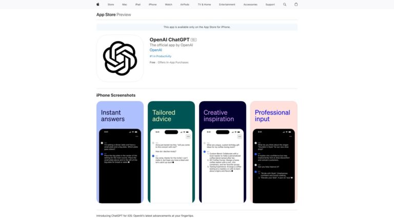 Popular Chatgpt On The App Store AI Tool Review