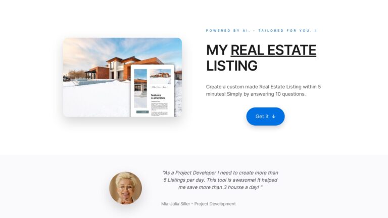 Smart My Real Estate Listing AI Tool Review