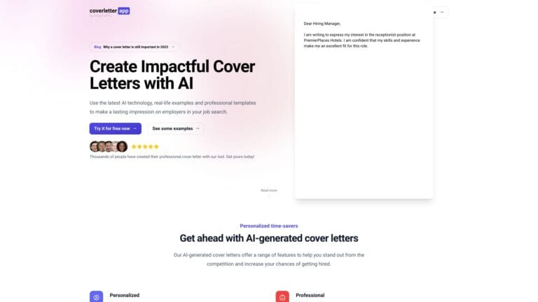 Popular Coverletter.app AI Tool Review
