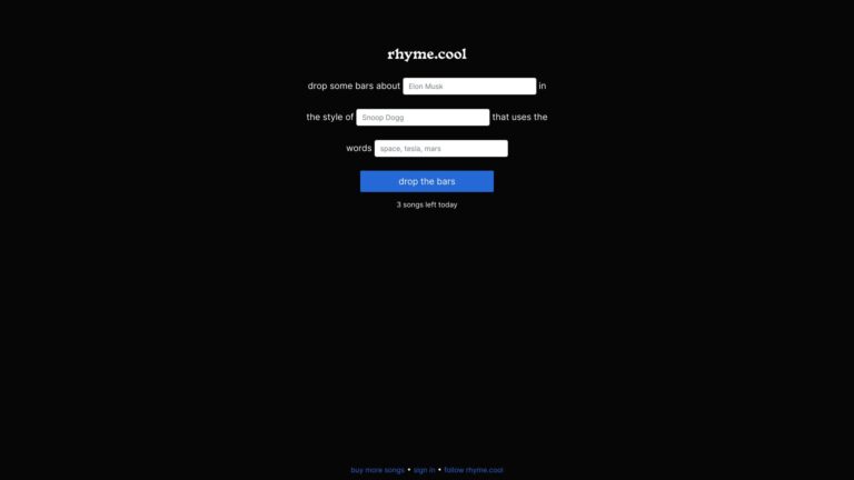 Popular Rhyme.cool AI Tool Review