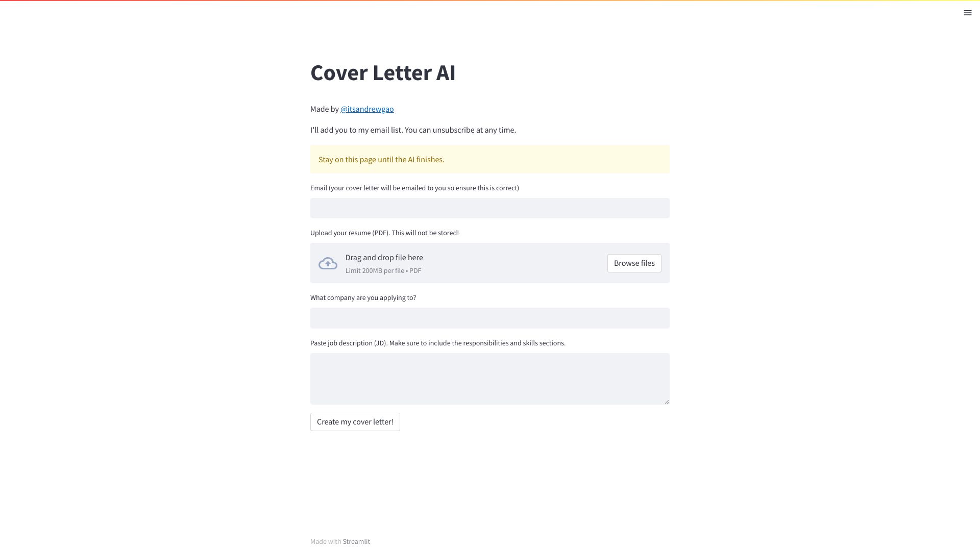 Cover Letter AI logo