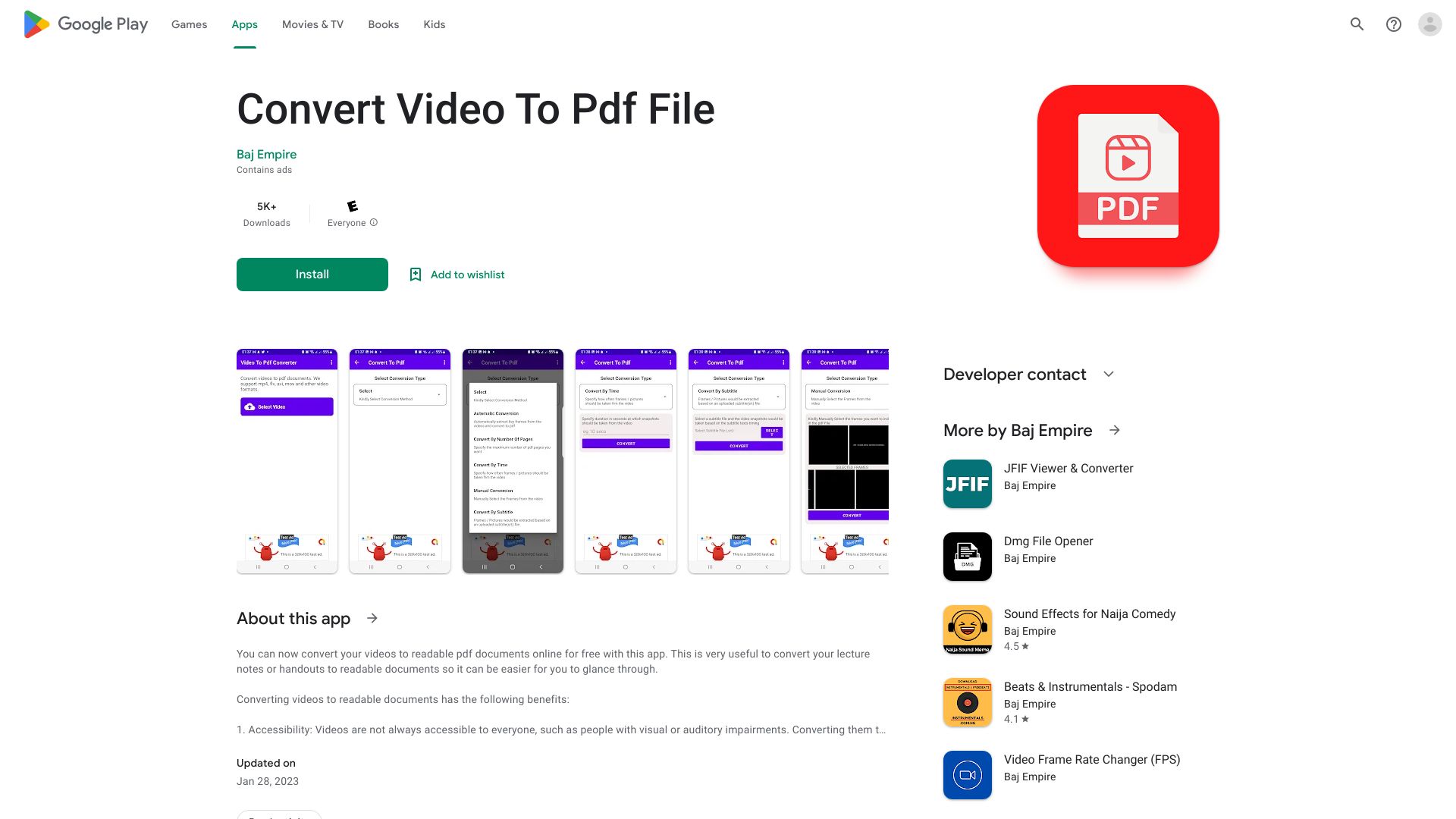 Convert Video To Pdf File logo