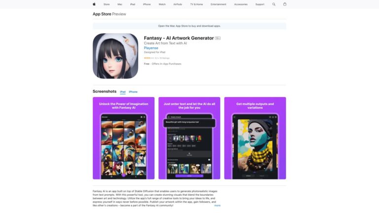 Smart Fantasy AI Artwork Generator AI Tool Review