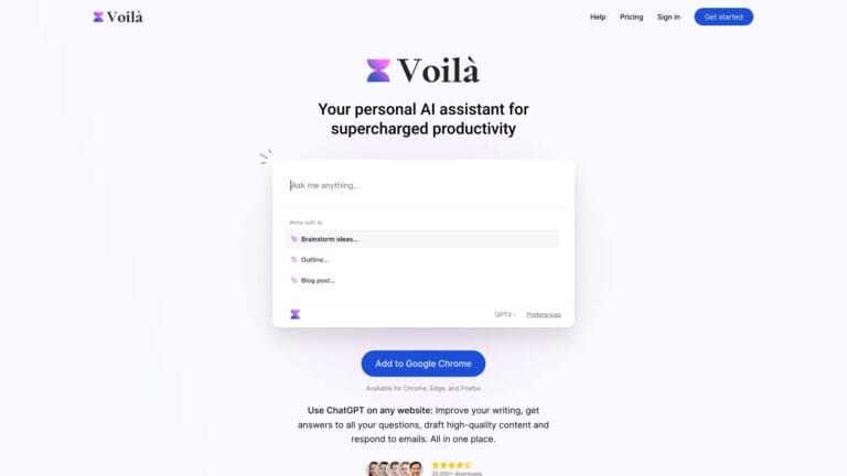 Advanced Voilà AI Assistant AI Tool Review