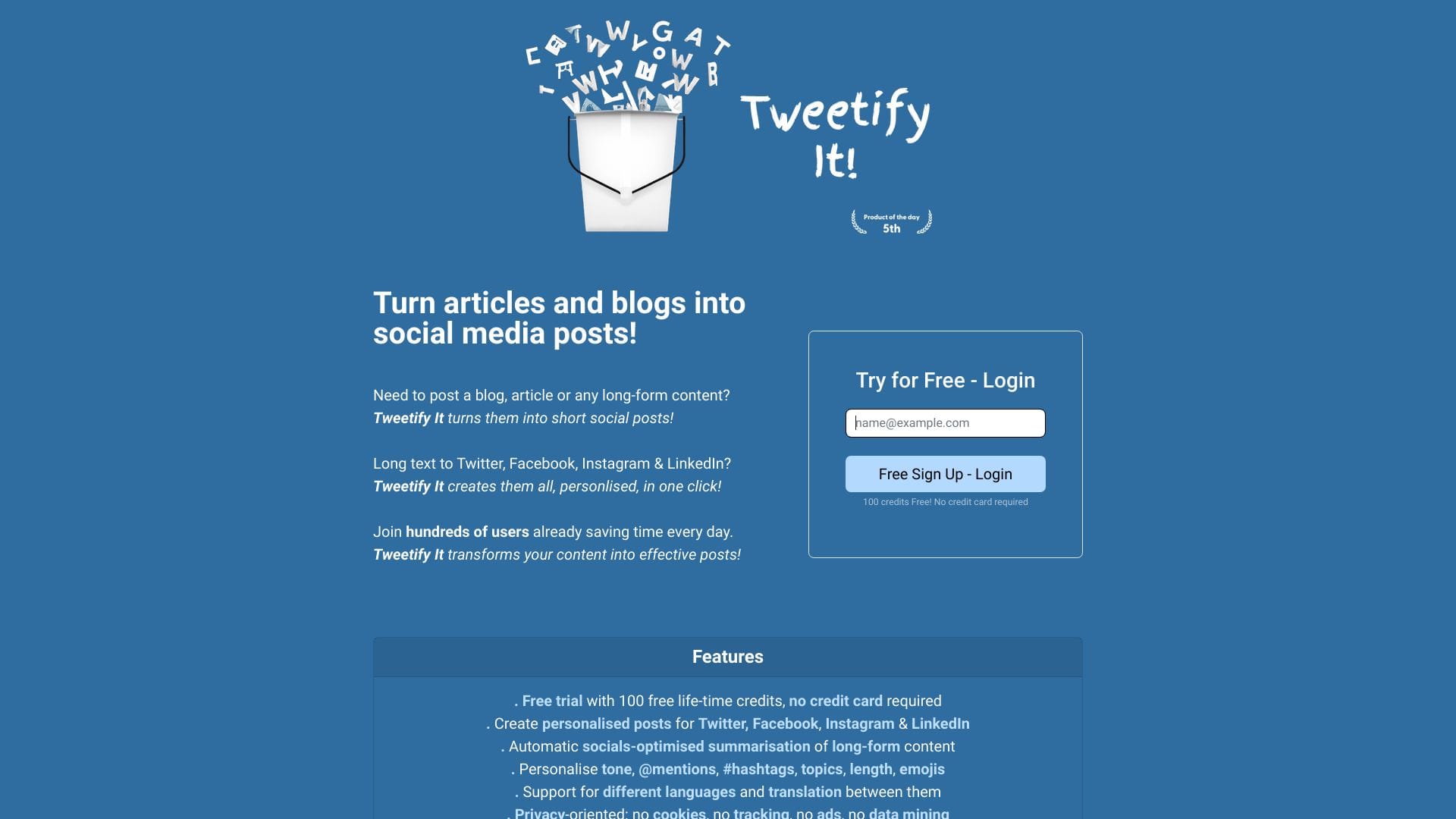 Tweetify It logo
