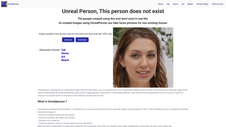 Best Unreal Person AI Tool Review