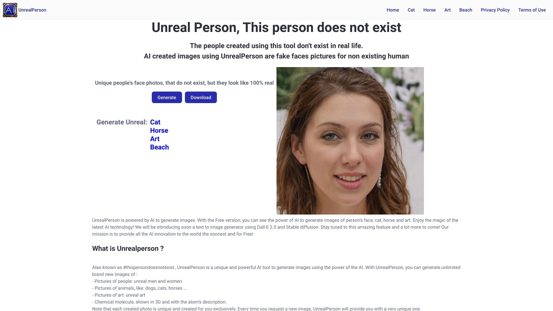 Unreal Person logo