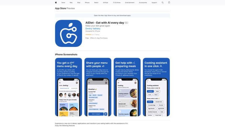 Free AIdiet AI Tool Review