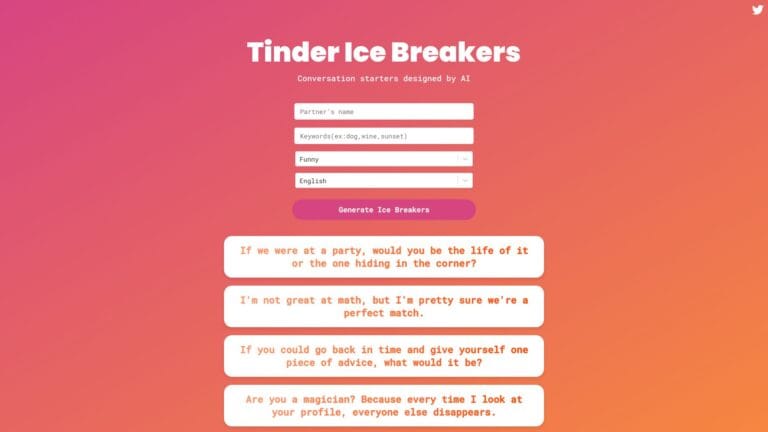 Powerful Tinder Ice Breakers AI AI Tool Review