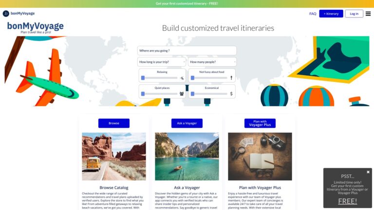 Free Bonmyvoyage AI Tool Review