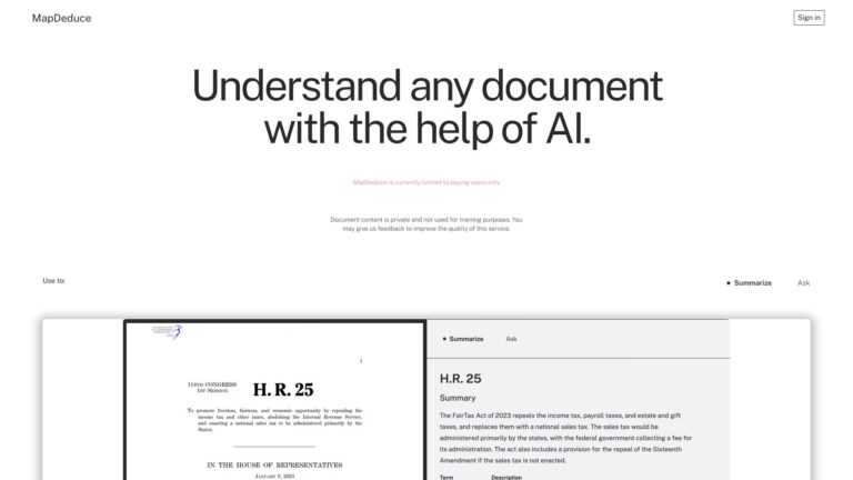 Popular Mapdeduce AI Tool Review